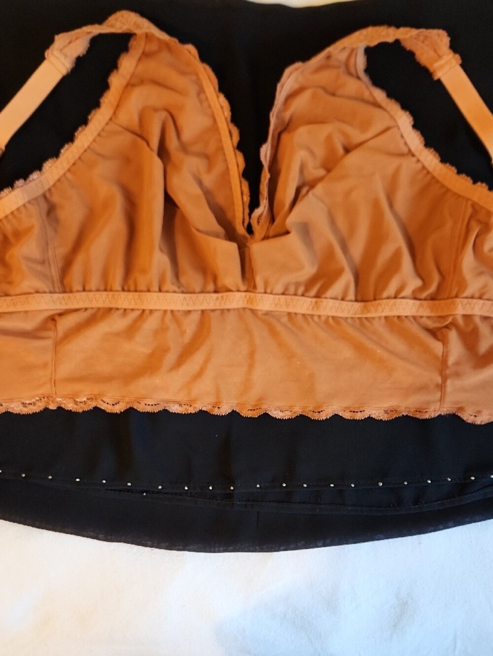 EUC Cosabella Lace Curvy Plungie Longline Bralette in Cinnamon Italy Sz M - Picture 6 of 12